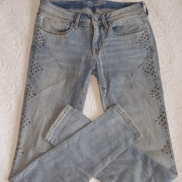 Bullhead Black skinny jean sz 5 / 32L studded - Picture 1 of 5